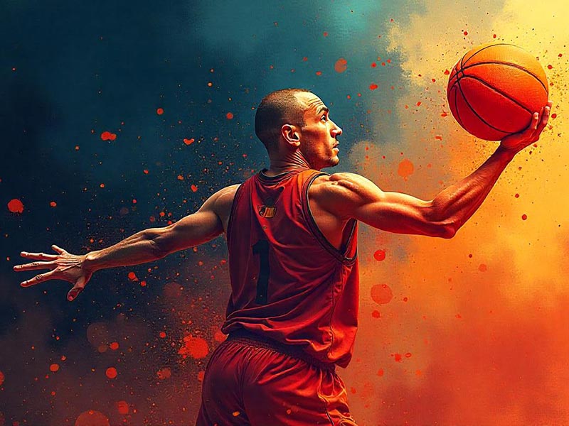 在篮球场用排球打法？！有点帅，怎么回事？😆